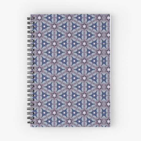 Item preview, Slate Blue Icy Periwinkle Pink Starburst Hexagonal Mosaic Mandala - Duvet Cover designed and sold by ArithraStudio.
