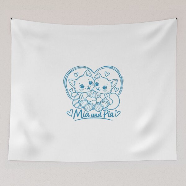 Item preview, HEART IN BLUE No. 2 - From the book series "Mia and Pia - Coloring fun meets cat knowledge - Adventures to color, learn and marvel at". designed and sold by WasserSonneWind.