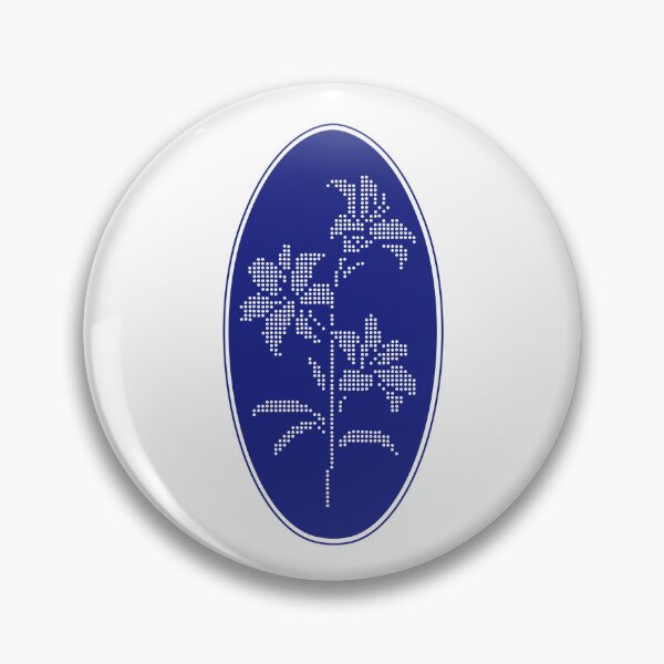 Item preview, Vintage Blue Botanical Floral Motif in Oval Frame - 39 designed and sold by ivyysophia.