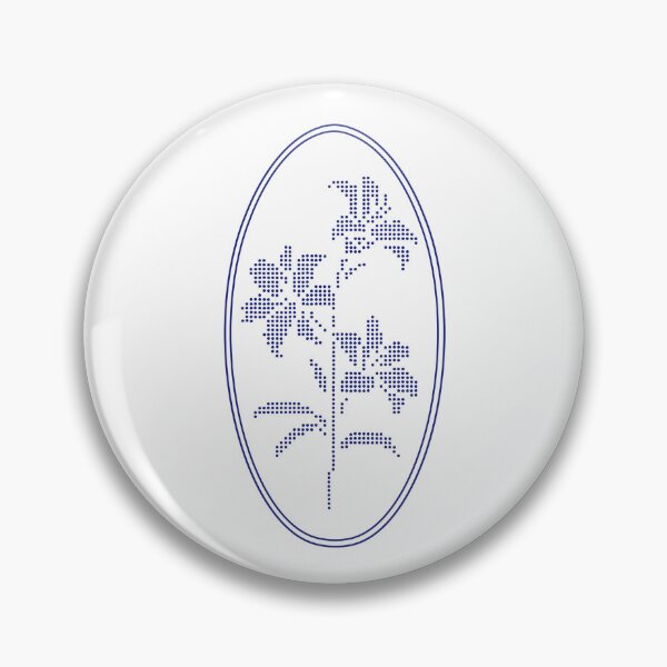 Item preview, Vintage Blue Botanical Floral Motif in Oval Frame - 40 designed and sold by ivyysophia.