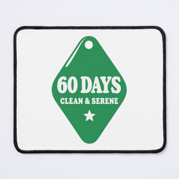 Item preview, 60 Days Clean – NA Keytag Gift designed and sold by Freekey Store.