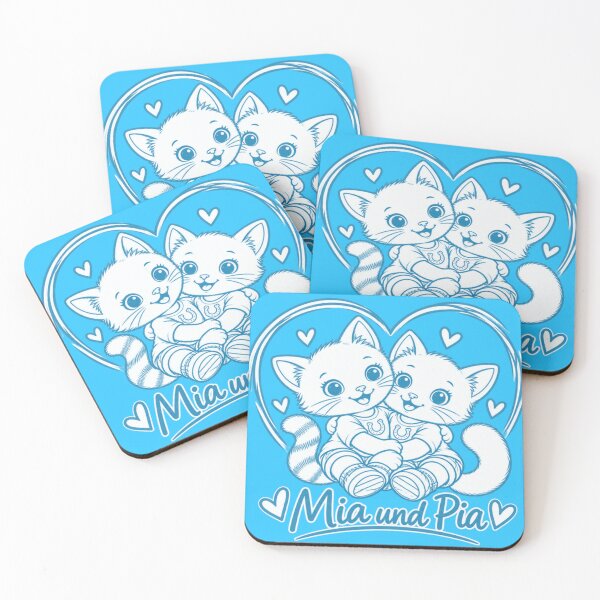 Item preview, HEART IN BLUE No. 1 - From the book series "Mia and Pia - Coloring fun meets cat knowledge - Adventures to color, learn and marvel at". designed and sold by WasserSonneWind.