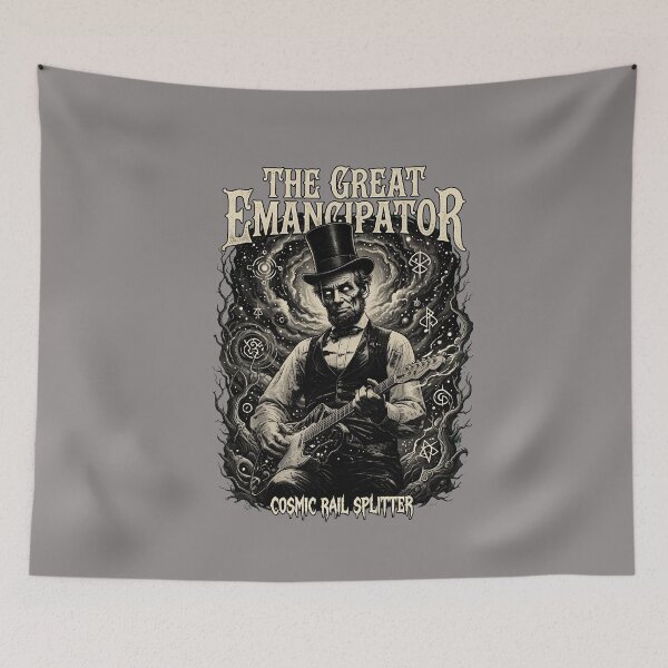 Item preview, Old Abe Shreds Guitar Portrait Graphic-80 designed and sold by JuliusBurger.