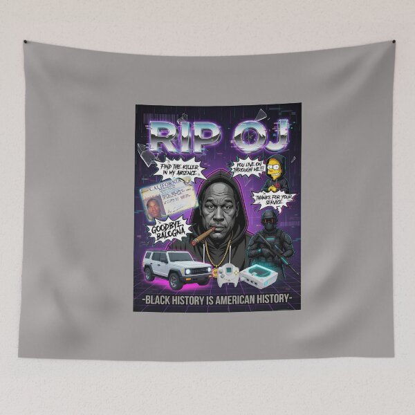 Item preview, RIP OJ Collage Pro Black History American History Tee-9 designed and sold by MetinBaum.