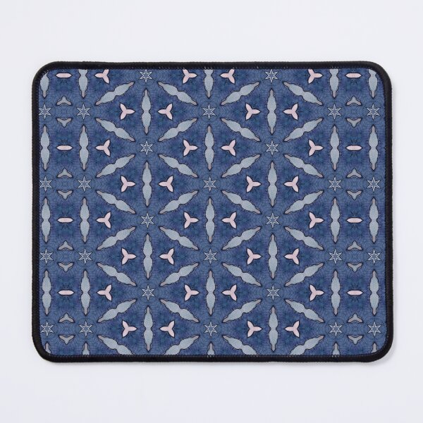 Item preview, Deep Indigo Slate Blue Soft Lilac Starburst Hexagonal Mosaic Mandala - Duvet Cover designed and sold by ArithraStudio.