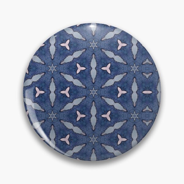 Item preview, Deep Indigo Slate Blue Soft Lilac Starburst Hexagonal Mosaic Mandala - Duvet Cover designed and sold by ArithraStudio.