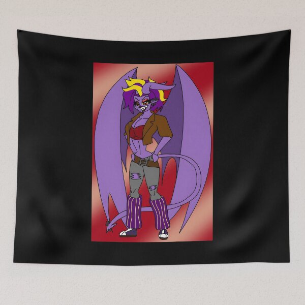 Item preview, Purple Devil Demon Girl Character with Wings and Horns designed and sold by lcnsdjstrtrystd.