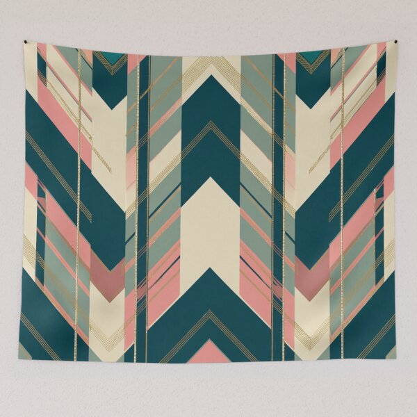 Item preview, Art Deco Chevron Christmas Pattern designed and sold by Dream Bloom Gallery.