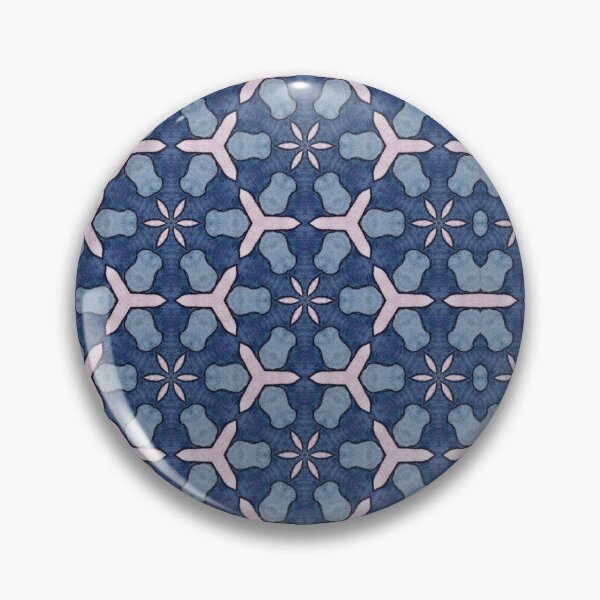 Item preview, Deep Indigo Slate Blue Soft Lilac Starburst Hexagonal Mosaic Mandala - Duvet Cover designed and sold by ArithraStudio.