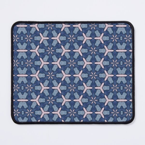 Item preview, Deep Indigo Slate Blue Soft Lilac Starburst Hexagonal Mosaic Mandala - Duvet Cover designed and sold by ArithraStudio.