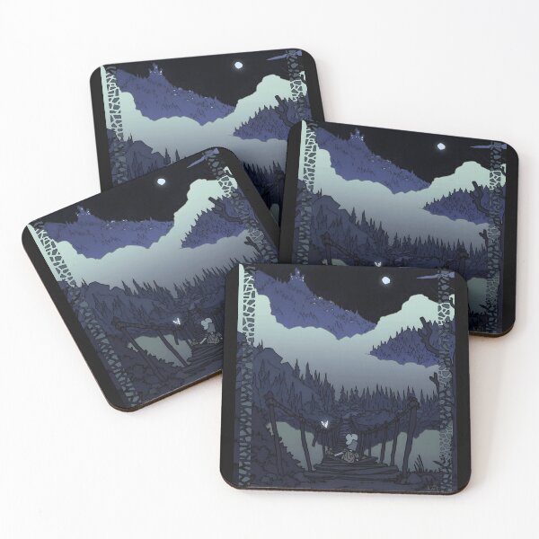 Item preview, Knight Sitting on a Bridge Under Moonlight in Mystical Forest designed and sold by lcnsdjstrtrystd.