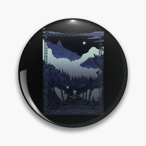Item preview, Knight Sitting on a Bridge Under Moonlight in Mystical Forest designed and sold by lcnsdjstrtrystd.