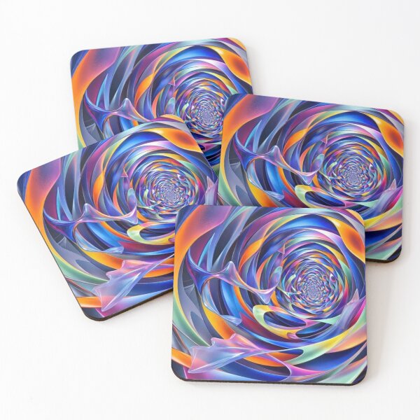 Item preview, Colorful Abstract Vortex 3D Fractal Spiral Art designed and sold by Dogandesighn.