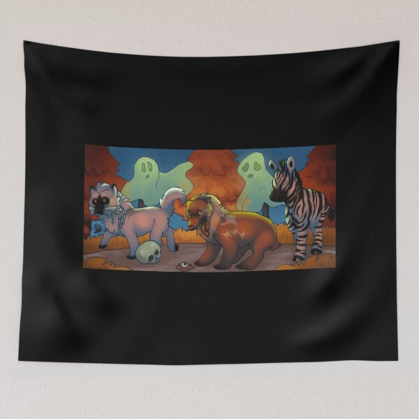 Item preview, Spooky Forest Critters with Ghosts and Halloween Elements designed and sold by lcnsdjstrtrystd.