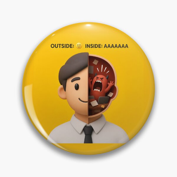 Item preview, Outside Smiling, Inside Screaming – Introvert Social Anxiety Humor designed and sold by ManggaeJM.