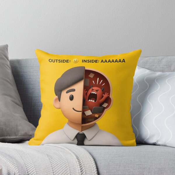 Item preview, Outside Smiling, Inside Screaming – Introvert Social Anxiety Humor designed and sold by ManggaeJM.