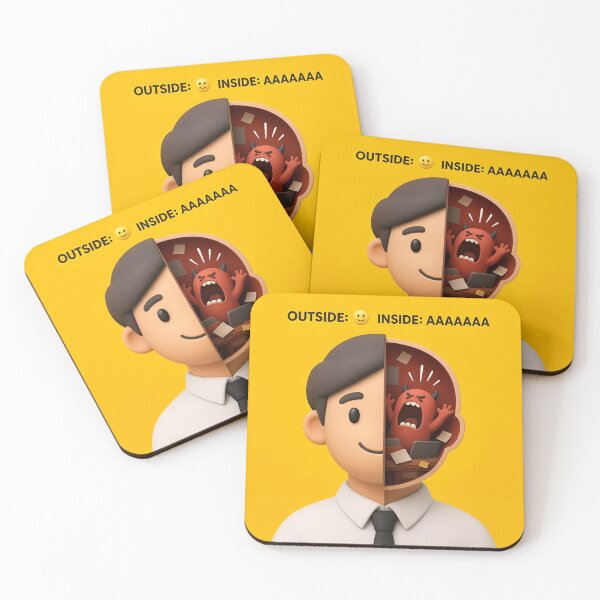 Item preview, Outside Smiling, Inside Screaming – Introvert Social Anxiety Humor designed and sold by ManggaeJM.