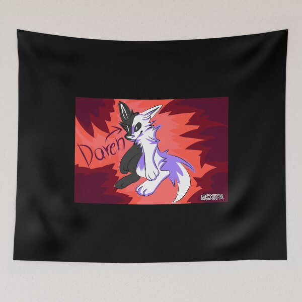 Item preview, Daren Black and White Fox Character Illustration designed and sold by lcnsdjstrtrystd.