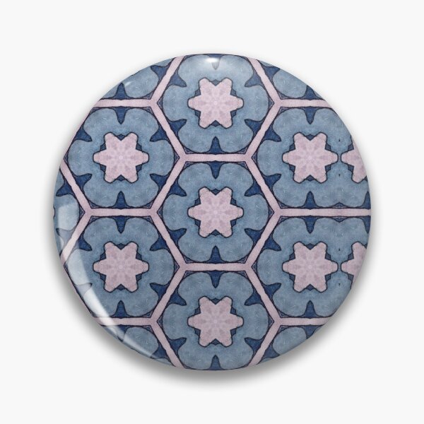 Item preview, Slate Blue Honeycomb Soft Lilac Indigo Starburst Hexagonal Mosaic Mandala - Duvet Cover designed and sold by ArithraStudio.