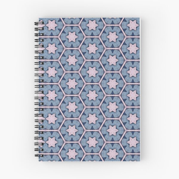 Item preview, Slate Blue Honeycomb Soft Lilac Indigo Starburst Hexagonal Mosaic Mandala - Duvet Cover designed and sold by ArithraStudio.