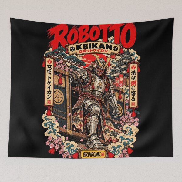 Item preview, Robotto Keikan Samurai Robot Vintage Japanese Sci-Fi Art designed and sold by BRTHRCNK01.