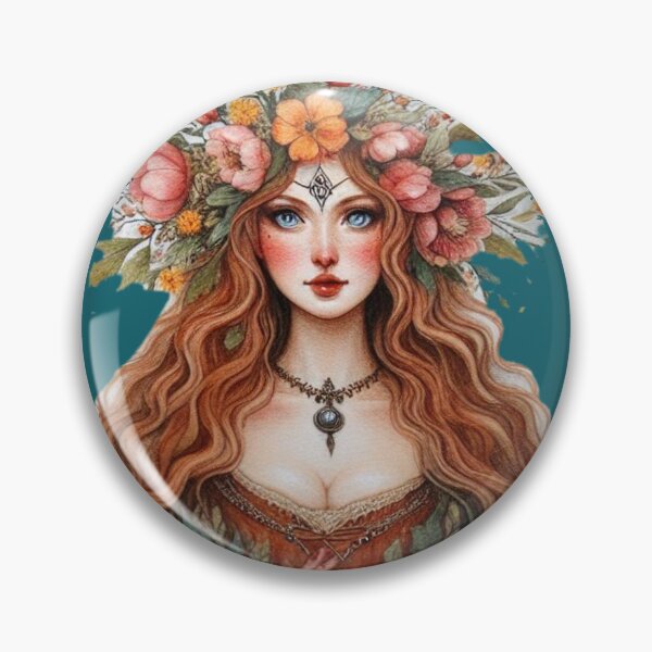 Item preview, Blodeuwedd - Flower Face Bride - Welsh Mythology designed and sold by ThatRockChic.