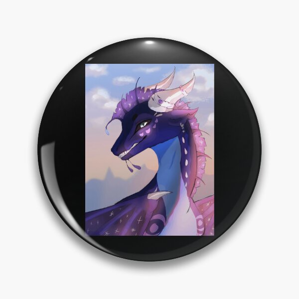 Item preview, Purple Fantasy Dragon Close-Up with Decorative Horns designed and sold by Fibi-studio.