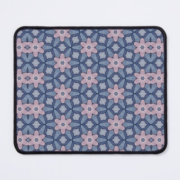 Item preview, Soft Lilac Dusty Rose Slate Blue Indigo Hexagonal Starburst Mosaic Mandala - Duvet Cover designed and sold by ArithraStudio.