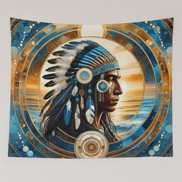 Item preview, Native American Man Mandala Art - Woven Traditions Vol (1) designed and sold by JJArtCreations.