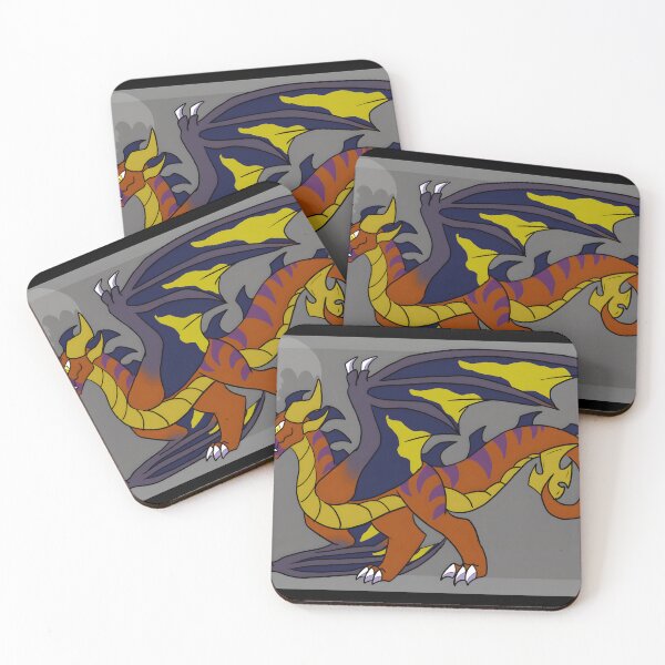 Item preview, Colorful Fantasy Dragon Illustration with Yellow and Purple Wings designed and sold by Fibi-studio.
