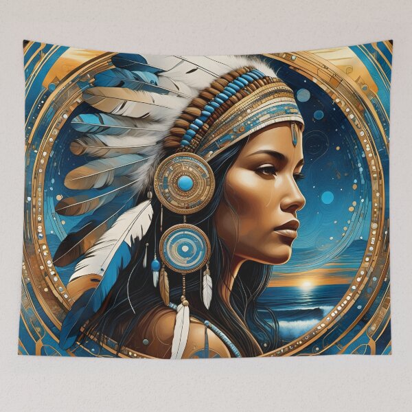 Item preview, Native American Woman Mandala Art - Woven Traditions Vol (1) designed and sold by JJArtCreations.