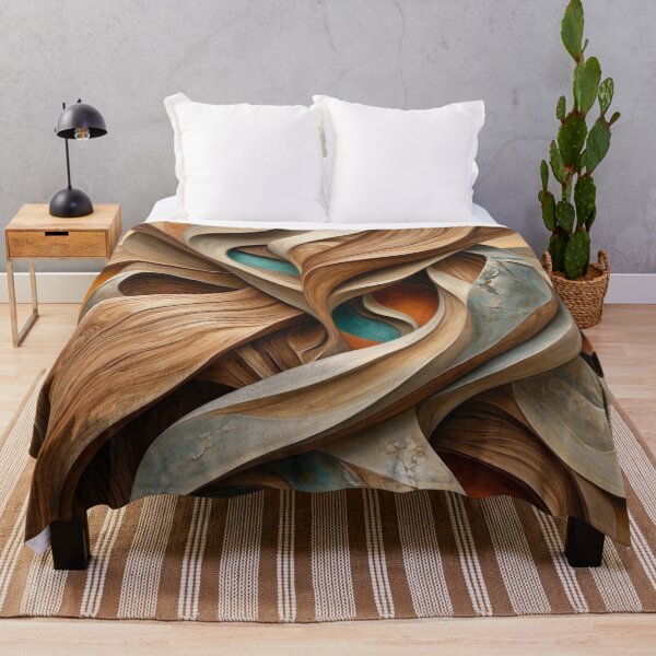 Item preview, Organic Wood Carving Abstract Waves - Mid Century Boho Art designed and sold by Dogandesighn.