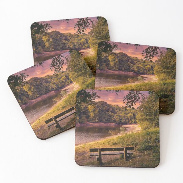 Item preview, Peaceful Sunset Bench Overlooking Ryburn Reservoir designed and sold by ArtworkNorth.