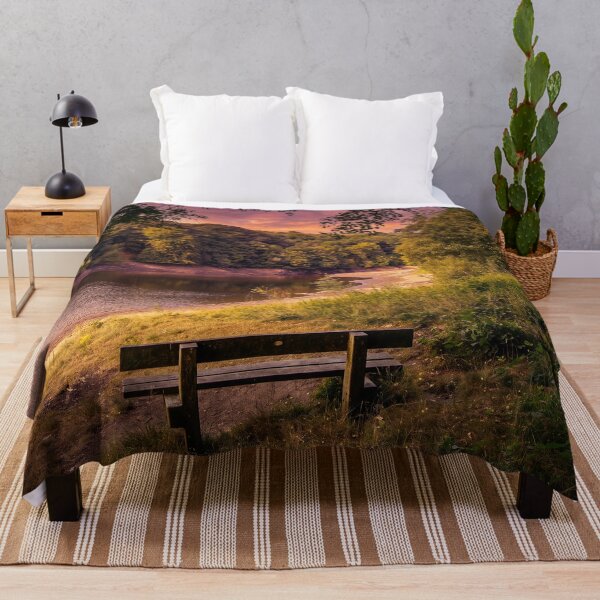 Item preview, Peaceful Sunset Bench Overlooking Ryburn Reservoir designed and sold by ArtworkNorth.