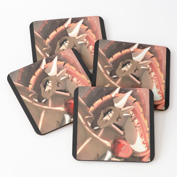 Item preview, Fantasy Dragon Holding a Red Rose Illustration designed and sold by Fibi-studio.