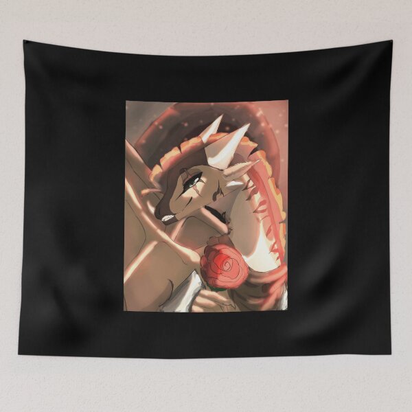 Item preview, Fantasy Dragon Holding a Red Rose Illustration designed and sold by Fibi-studio.