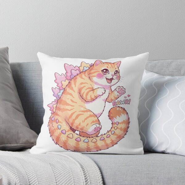 Item preview, Kawaii Rainbow Pastel Kaiju Catzilla Rawr designed and sold by ArtsMichalShop.
