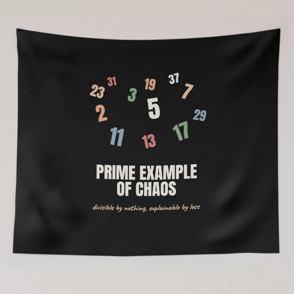 Item preview, Prime Example Of Chaos Funny Math Pun designed and sold by The Cozy Design Studio.