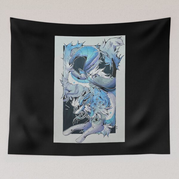 Item preview, Blue Eastern Dragon Illustration designed and sold by lcnsdjstrtrystd.