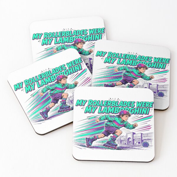 Item preview, My Rollerblades Were My Lamborghini Funny Gen X T-Shirt designed and sold by Hearth & Hue.