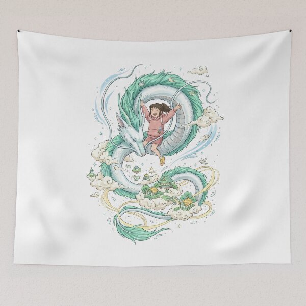 Item preview, Flying High with Haku Above the Village designed and sold by homedeco12.
