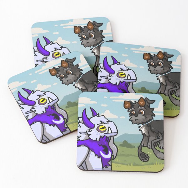 Item preview, Fantasy Creature Meeting Curious Dog in Field designed and sold by Fibi-studio.