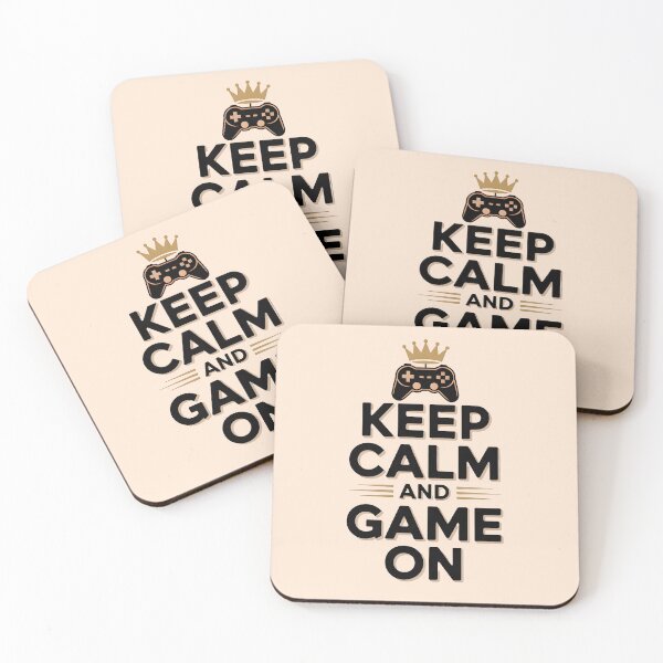 Item preview, Keep Calm and Game On – Funny Gaming Quote designed and sold by Jollys-ArtShop.