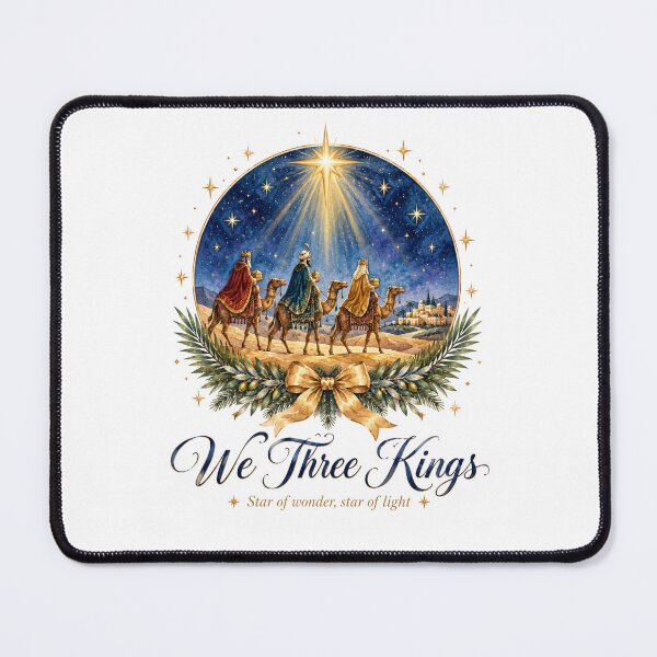Item preview, We Three Kings Watercolor Wise Men Following the Star of Bethlehem designed and sold by Panom Suavichien.