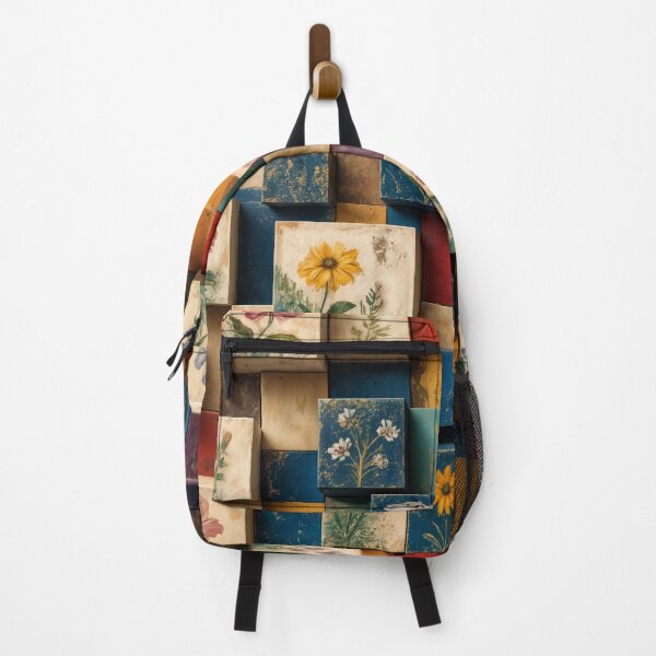 Item preview, Botanical Blocks Colorful Floral Mosaic designed and sold by Arjen Roos.