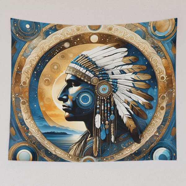 Item preview, Native American Man Mandala Art - Woven Traditions Vol (2) designed and sold by JJArtCreations.