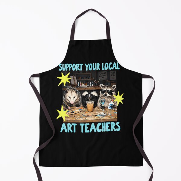 Item preview, Support Your Local Art Teachers Funny Raccoon Possum Skunk designed and sold by snailslowdance.