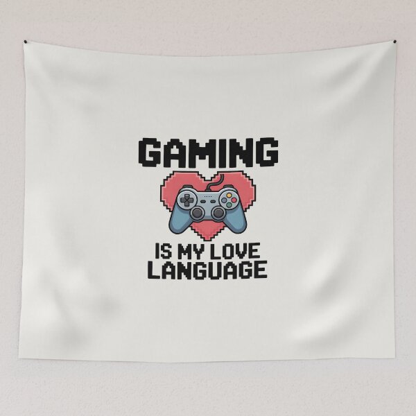 Item preview, Gaming Is My Love Language – Retro Gamer Quote designed and sold by Jollys-ArtShop.