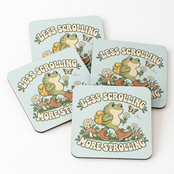 Item preview, Less Scrolling, More Strolling Frog designed and sold by MoodleDoon.