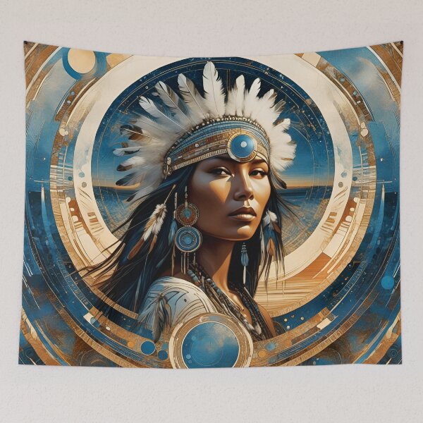 Item preview, Native American Woman Mandala Art - Woven Traditions Vol (2) designed and sold by JJArtCreations.